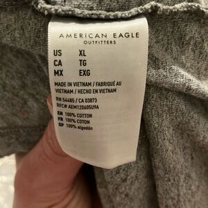 AMERICAN EAGLE 1977 MEN'S SHORT SLEEVE T-SHIRT GRAY XL